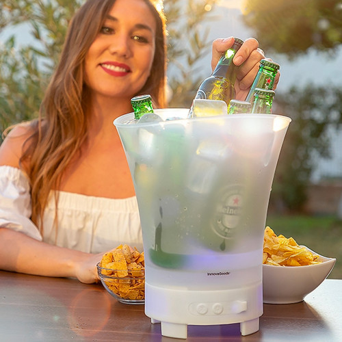 Seau à glace lumineux enceinte