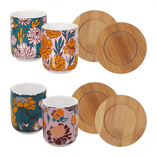 Coffret 2 tasses soucoupe bambou