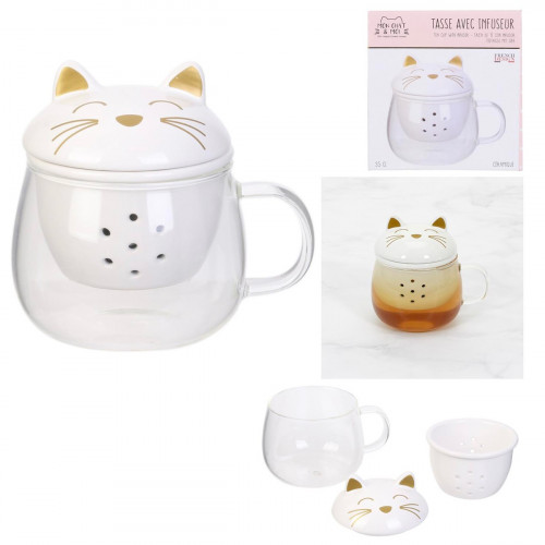 Mug infuseur chat