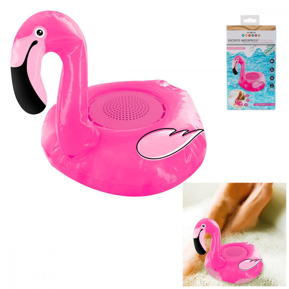 Enceinte sans fil waterproof Flamant rose