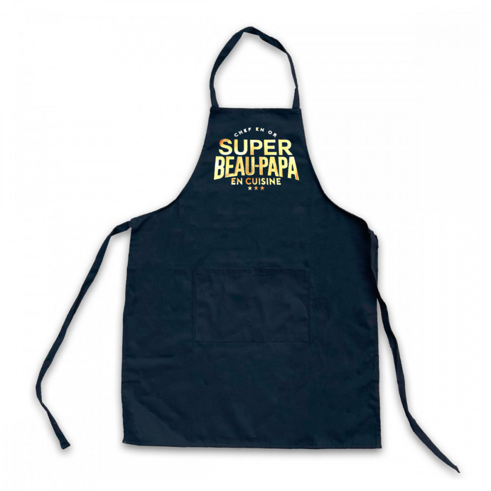 Tablier Super Beau-Papa en cuisine