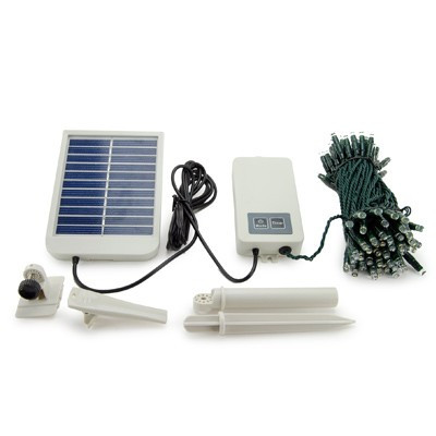 Guirlande autonome solaire 100 leds 10 mètres blanc chaud