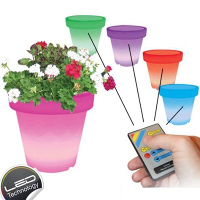 Pot de fleur LED lumineux 33cm