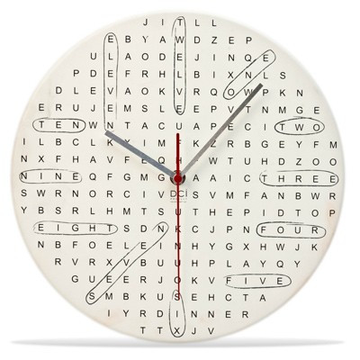 Horloge mots mêlés