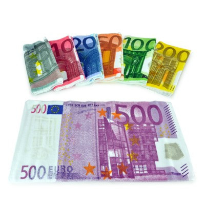 Ensemble de serviettes 7 billets de banque