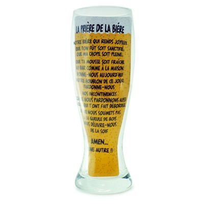 Verre à bière géant prière de la bière