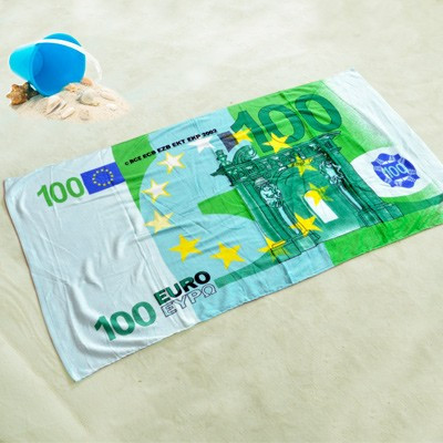 Drap de plage billet 100 euros