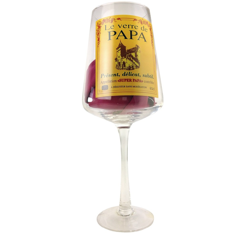 Verre à vin géant pour Papa