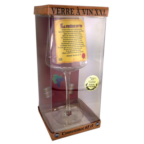 Verre géant à vin prière du vin 65cl