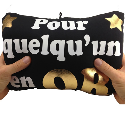 Coussin lycra pour quelqu'un en or