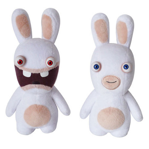 Peluche lapin crétin