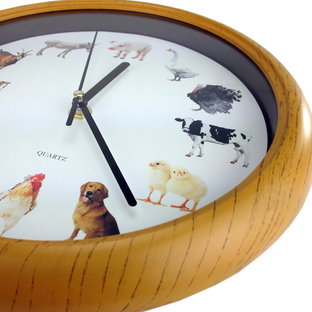 Horloge sonore animaux de la ferme