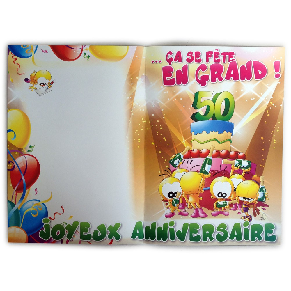 Carte GIGA Géante 50 ans anniversaire