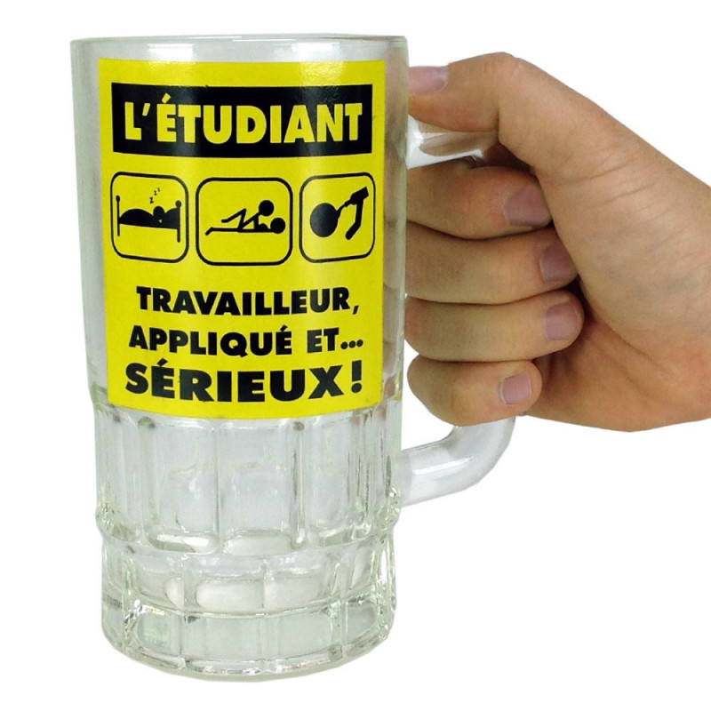 Chope à bière "spécial étudiant"