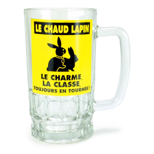 Chope à bière "chaud lapin"