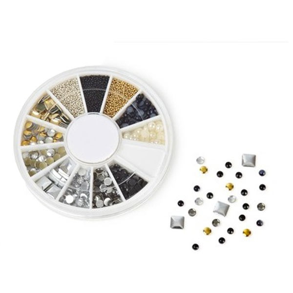 Kit bijoux déco pour les ongles rock chic