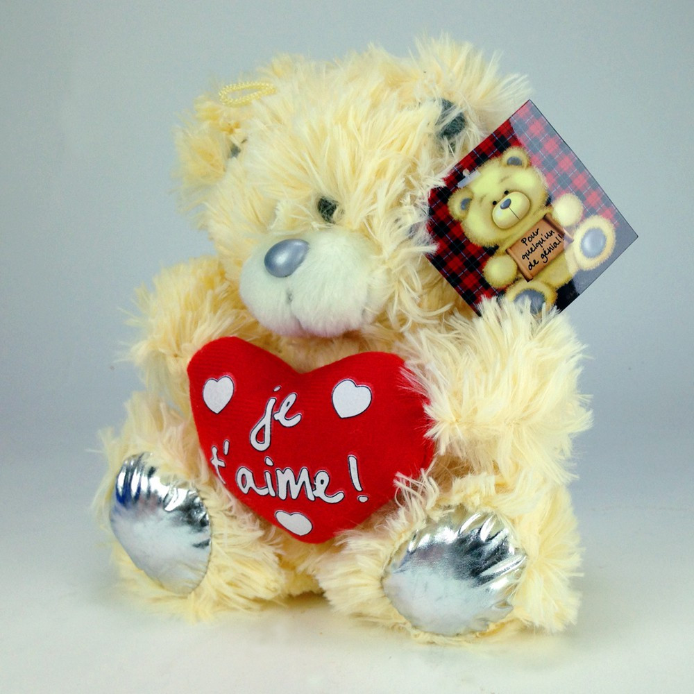 Peluche ourson coeur je t'aime