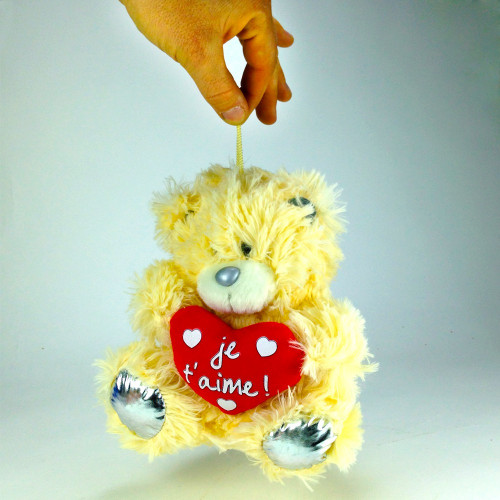 Peluche ourson coeur je t'aime