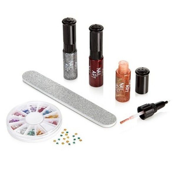 Coffret cadeau pour les ongles Nail Art strass et paillettes