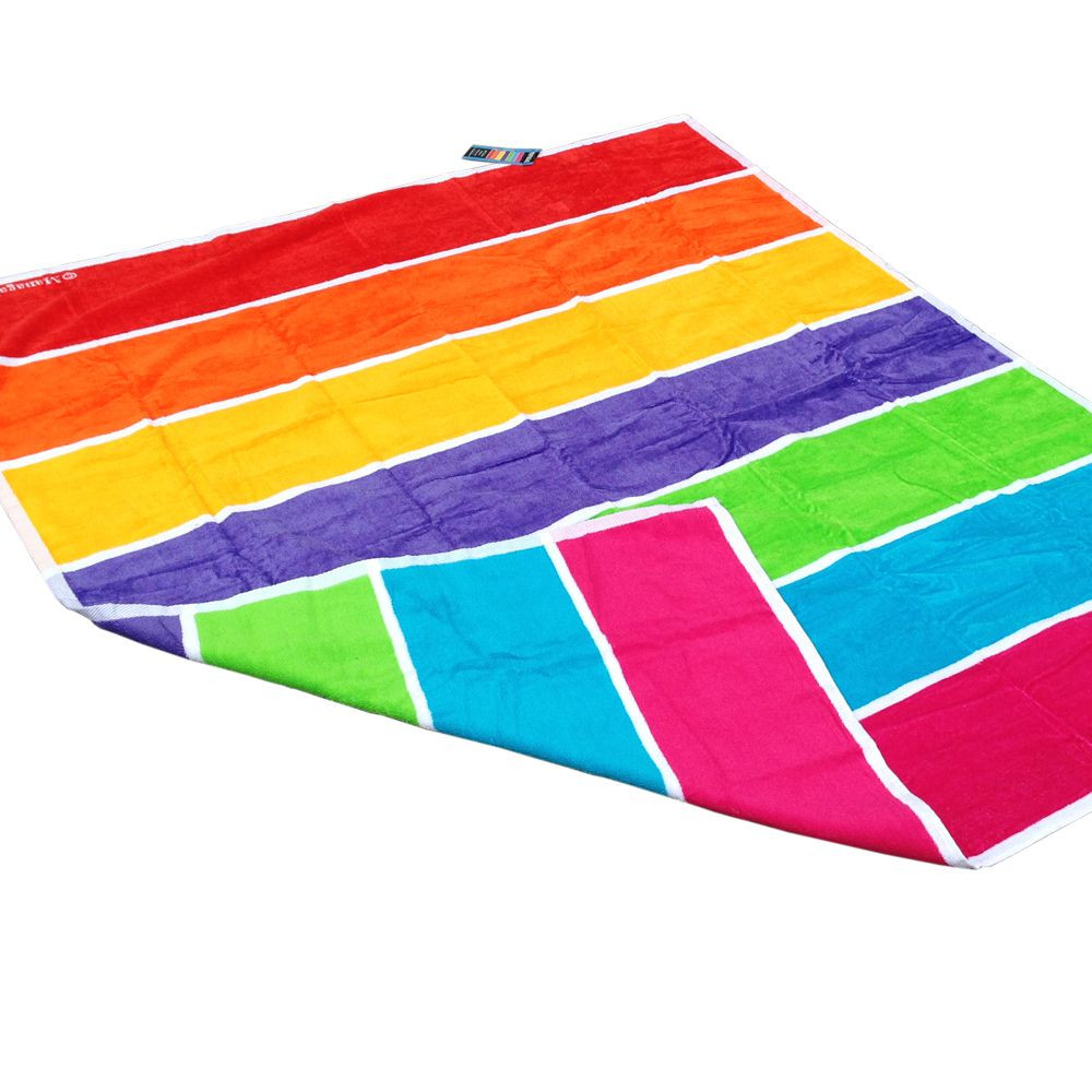 Drap de plage bi-place multicolore