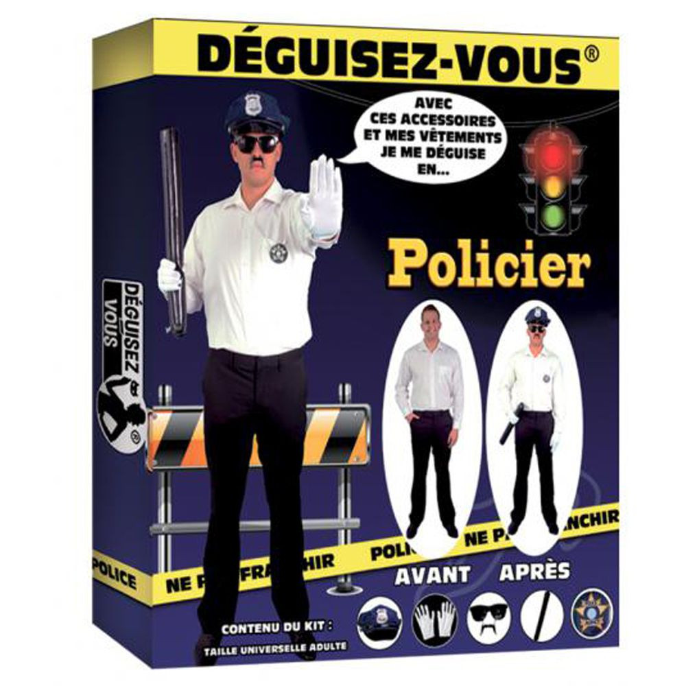 Kit déguisement express Policier