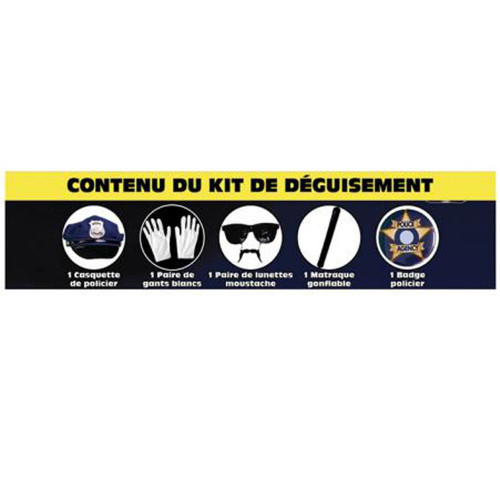 Kit déguisement express Policier