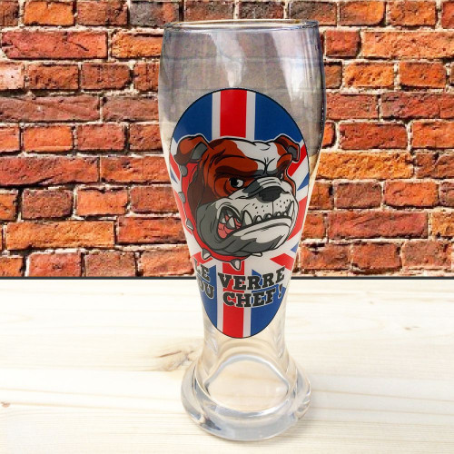 Verre à bière du chef Bulldog anglais