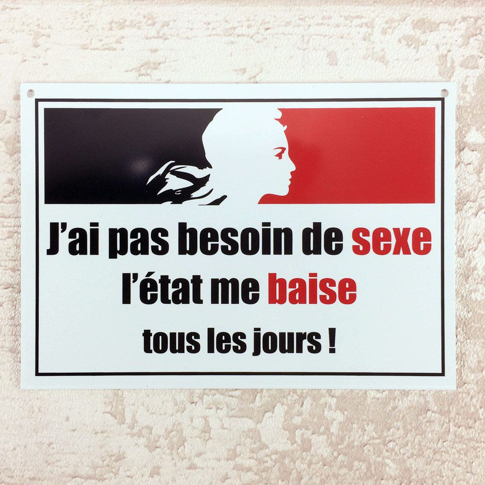 Plaque de porte l'Etat me baise