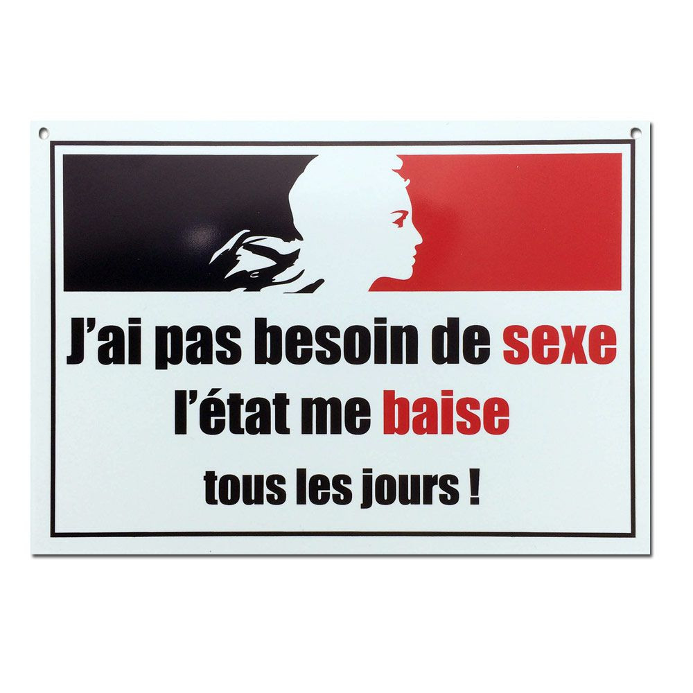 Plaque de porte l'Etat me baise