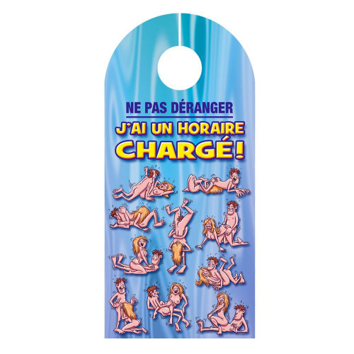 Pancarte de porte J'ai un horaire chargé