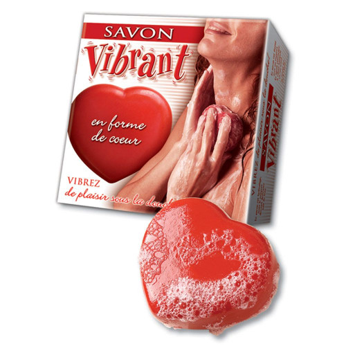 Savon coeur massant vibrant