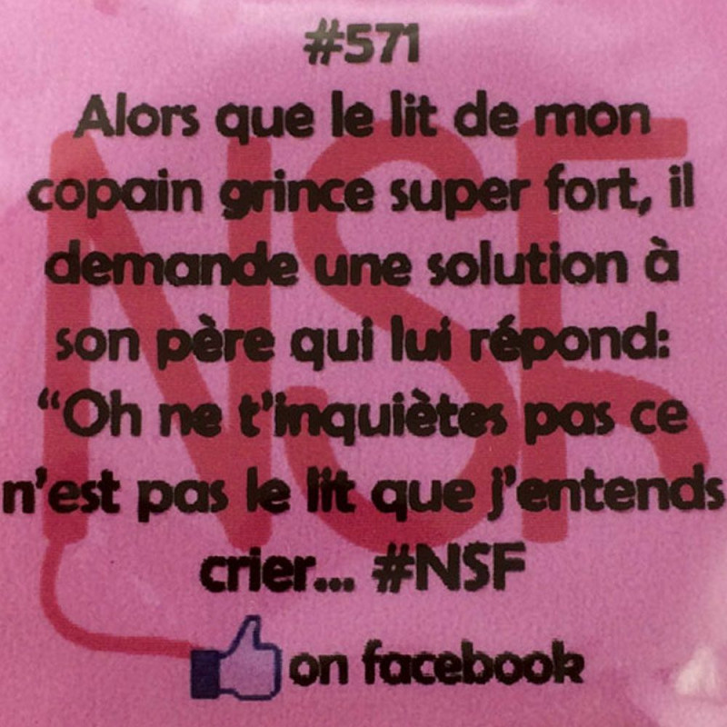 Préservatif humoristique Nuit sans folie 571