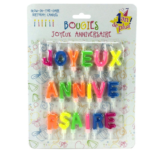 Bougies Joyeux Anniversaire