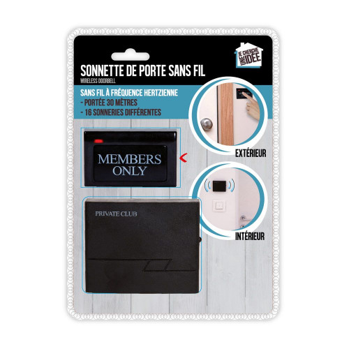 Sonnette de porte sans fil Private Club