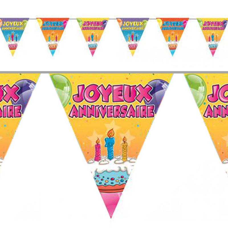 Guirlande fanions Joyeux anniversaire