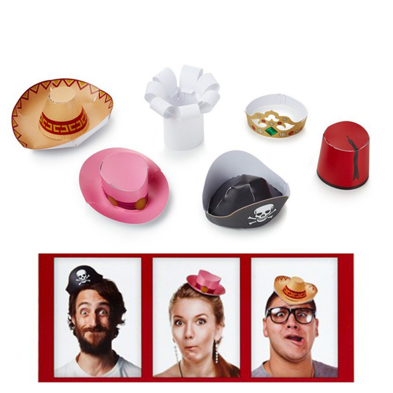 6 mini chapeaux de fêtes