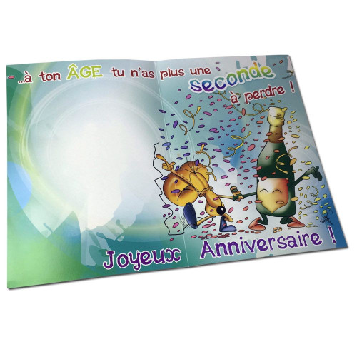 Carte A4 Anniversaire Vite, vite...