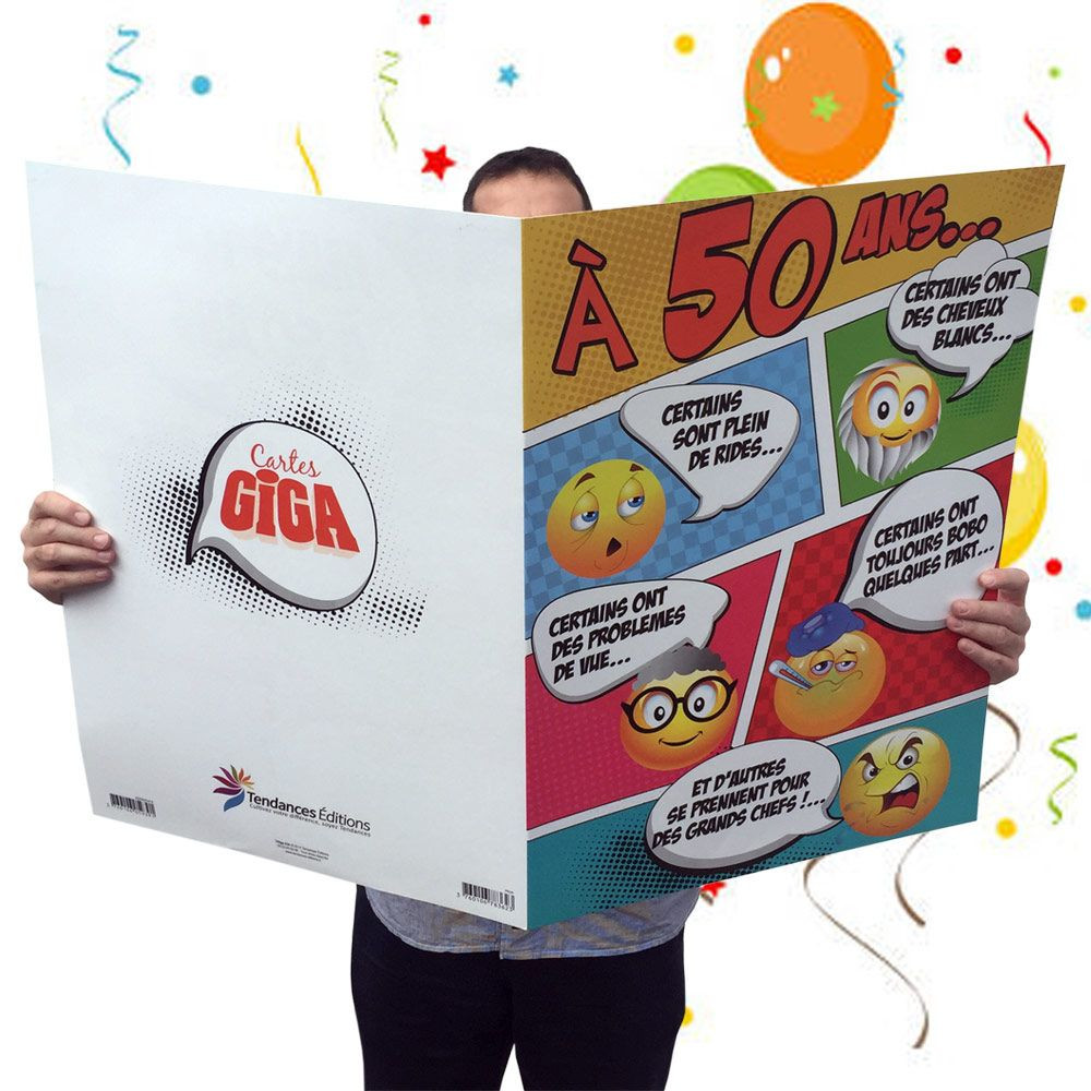 Carte GIGA à 50 ans Smiley