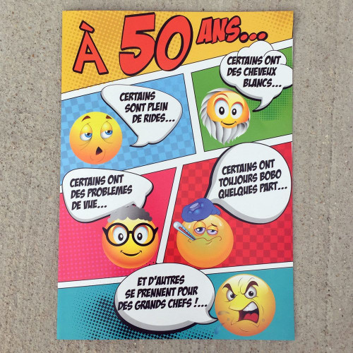 Carte GIGA à 50 ans Smiley